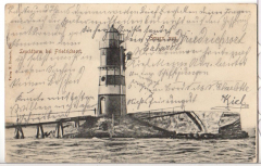ALTE ANSICHTSKARTE/ POSTKARTE - KIEL - LEUCHTTURM BEI FRIEDRICHSORT - GRUSS AUS KIEL