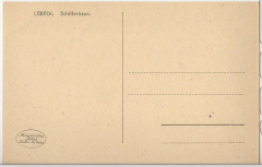 ALTE ANSICHTSKARTE/ POSTKARTE - LÜBECK - SCHIFFERHAUS