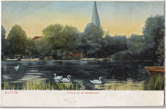 ALTE ANSICHTSKARTE/ POSTKARTE - EUTIN - PARTIE AN DER STADTBUCHT