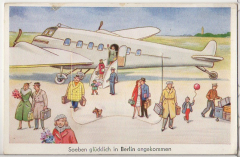 ALTE LEPORELLO-ANSICHTSKARTE/ POSTKARTE - BERLIN - SOEBEN GLÜCKLICH IN BERLIN ANGEKOMMEN