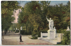 ANSICHTSKARTE/ FELDPOSTKARTE - STEMPEL R-FLUGZEUG-ERSATZABTEILUNG, DÖBERITZ - BERLIN - SIEGES-ALLEE MIT STANDBILDERN