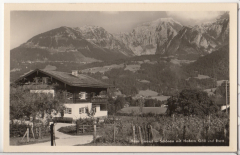 ALTE ANSICHTSKARTE/ POSTKARTE - HAUS GRASSL - SCHÖNAU MIT HOHEM GÖLL UND BRETT