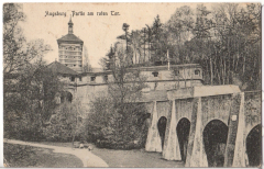 ALTE ANSICHTSKARTE/ FELDPOSTKARTE - AUGSBURG - PARTIE AM ROTEN TOR