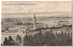 ALTE ANSICHTSKARTE/ POSTKARTE - ÜBERSEE MIT BLICK AUF FELDWIES UND CHIEMSEE