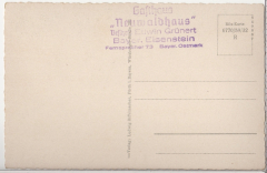 ALTE ANSICHTSKARTE/ POSTKARTE - BAYR. OSTMARK EISENSTEIN - STEMPEL GASTHAUS NEUWALDHAUS