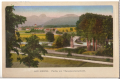 ALTE ANSICHTSKARTE/ POSTKARTE - BAD AIBLING - PARTIE AM THERESIENMONUMENT