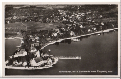 ALTE ANSICHTSKARTE/ POSTKARTE - WASSERBURG AM BODENSEE - VOM FLUGZEUG AUS - POSTSTEMPEL