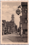 ALTE ANSICHTSKARTE/ POSTKARTE - DINKELSBÜHL - SEGRINGER STRAßE MIT DREI-MOHRENSCHILD