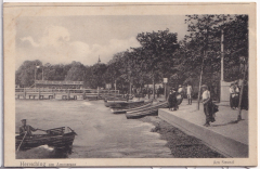 ALTE ANSICHTSKARTE/ POSTKARTE - HERSCHING AM AMMERSEE - AM STRAND