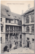 ALTE ANSICHTSKARTE/POSTKARTE - NÜRNBERG - ÄLTESTER TEIL IM RATHAUSHOF