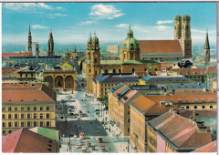 ALTE ANSICHTSKARTE/POSTKARTE - MÜNCHEN - LUDWIGSTR. MIT BLICK AUF ZENTRUM