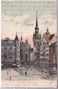 ALTE ANSICHTSKARTE/ POSTKARTE - MÜNCHEN - MARIENPLATZ