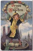 ALTE ANSICHTSKARTE/ POSTKARTE - MÜNCHER KINDL - GRUß AUS MÜNCHEN