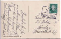 ALTE ANSICHTSKARTE/ POSTKARTE - AUGSBURG - WEBERHAUS MIT MERKURBRUNNEN, BAHNPOST ULM-MÜNCHEN Zg.913.