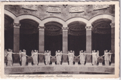 ALTE PRÄGEKARTE/ ANSICHTSKARTE - DONAUSTAUF - WALHALLA - BEFREIUNGSHALLE, SIEGERGÖTTINNEN, DARÜBER FELDHERRNTAFELN