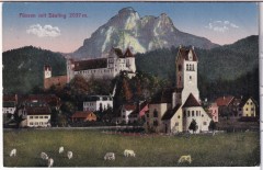 ALTE ANSICHTSKARTE/ POSTKARTE - FÜSSEN - FÜSSEN MIT SÄULING