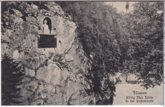 ALTE ANSICHTSKARTE/ POSTKARTE - FÜSSEN - KÖNIG MAX BÜSTE IN DER LECHSCHLUCHT
