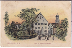 ALTE ANSICHTSKARTE/ POSTKARTE - WEILHEIM - PARTIE AM AMTSGERICHT UND RENTAMT