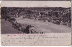 ALTE ANSICHTSKARTE/ POSTKARTE - BAD TÖLZ - TÖLZ MIT CALVARIENBERG - GRUß AUS BAD TÖLZ