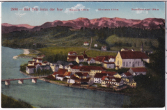 ALTE ANSICHTSKARTE/ POSTKARTE - BAD TÖLZ - LINKS DER ISAR