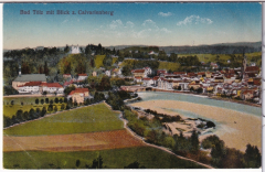 ALTE ANSICHTSKARTE/ POSTKARTE - BAD TÖLZ MIT BLICK ZUM CALVARIENBERG