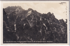 ALTE ANSICHTSKARTE/ POSTKARTE - BAD REICHENHALL - PREDIGTSTUHLBAHN, STÜTZE II u. III MIT BERGBAHNHOF u. BERGHOTEL