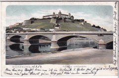 ANSICHTSKARTE/ POSTKARTE - WÜRZBURG - FESTUNG MIT LUDWIGSBRÜCKE