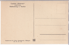 ALTE ANSICHTSKARTE/ POSTKARTE - ROTHENBURG O. T. - GASTHOF RÖDERTOR, ULRICH BECK