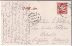 ALTE ANSICHTSKARTE/ POSTKARTE - GRUß AUS ROTHENBURG O. T. - KLINGENSTRAßE MIT KLINGENTURM, STEMPEL SCHULS/SCUOL - GRAUBÜNDEN