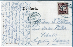 ALTE ANSICHTSKARTE/ POSTKARTE - GRUß AUS ROTHENBURG O. T. - KLINGENSTRAßE MIT KLINGENTURM, STEMPEL SCHULS/SCUOL - GRAUBÜNDEN