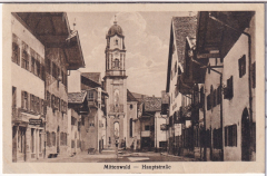 ALTE ANSICHTSKARTE/ POSTKARTE - MITTENWALD - HAUPTSTRAßE