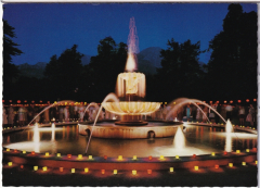ALTE ANSICHTSKARTE/ POSTKARTE - BAD REICHENHALL - SOLEBRUNNEN - KURPARK BEIM FEST DER 1000 LICHTER