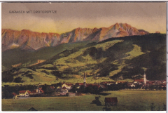 ALTE ANSICHTSKARTE/ POSTKARTE - GARMISCH MIT DREITORSPITZE