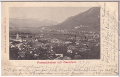 ALTE ANSICHTSKARTE/ POSTKARTE - PARTENKIRCHEN MIT GARMISCH