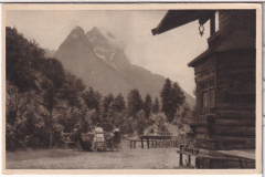 ALTE ANSICHTSKARTE/ POSTKARTE - GARMISCH-PARTENKIRCHEN - AUF DER AULEALM GEGEN WAXENSTEIN