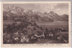 ALTE ANSICHTSKARTE/ POSTKARTE - KOCHEL MIT HERZOGSTAND U. HEIMGARTEN