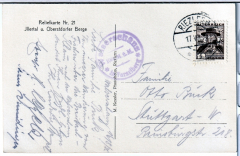 ALTE ANSICHTSKARTE/ RELIEFKARTE - ILLERTAL UND OBERSTDORFER BERGE - STEMPEL WALSERSCHANZ IN VORARLBERG