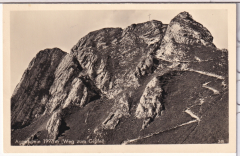 ALTE ANSICHTSKARTE/ POSTKARTE - AGGENSTEIN - WEG ZUM GIPFEL - STEMPEL PFRONTENER HÜTTE AM AGGENSTEIN