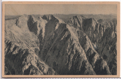 ALTE ANSICHTSKARTE/ POSTKARTE - KARWENDELGEBIET - BLICK VON DER BETTELWURFSPITZE GEGEN NORDEN (SPRITZKARSPITZE, EISKARLSPITZE, HOCHGLÜCK, KAISERKOPF)
