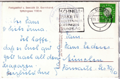 ALTE ANSICHTSKARTE/ POSTKARTE - SPITZINGSEE - POSTGASTHOF UND SEECAFE ST. BERNHARD