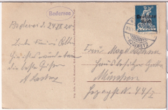 ALTE ANSICHTSKARTE/ POSTKARTE - DIE NIXE IM BADERSEE, MIT STEMPEL BADERSEE