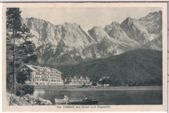 ALTE ANSICHTSKARTE/ POSTKARTE - DER EIBSEE MIT HOTEL UND ZUGSPITZE