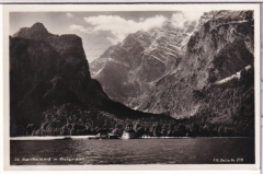 ALTE ANSICHTSKARTE/ POSTKARTE - KÖNIGSSEE MIT BARTHOLOMÄ UND WATZMANN