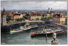 ALTE ANSICHTSKARTE/ POSTKARTE - LINDAU IM BODENSEE - WIEDEMANNS KÜNSTLERKARTE