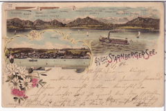 ALTE ANSICHTSKARTE/ POSTKARTE - GRÜßE VOM STARNBERGER SEE