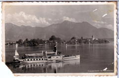 ALTE ANSICHTSKARTE/ POSTKARTE - FRAUENINSEL IM CHIEMSEE MIT SCHIFF