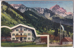 ALTE ANSICHTSKARTE/ POSTKARTE - GASTHOF HAMMER, STATION FISCHBACHAU MIT WENDELSTEIN