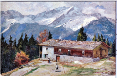 ALTE ANSICHTSKARTE/ POSTKARTE - GRASECK-ALM BEI GARMISCH, MALER WERNER HOFFMANN