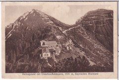 ALTE ANSICHTSKARTE/ POSTKARTE - HERZOGSTAND MIT UNTERKUNFTSHÄUSERN, BAYISCHES HOCHLAND