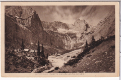 ANSICHTSKARTE/POSTKARTE - UNTERKUNFTSHÜTTE AM HÖLLENTALANGER, WETTERSTEINGEBIRGE